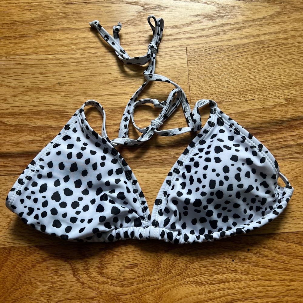 SHEIN Black and White Bikini Top